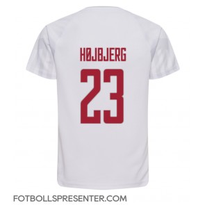 Danmark Pierre-Emile Hojbjerg #23 Borta Matchtröja VM 2022 Kortärmad